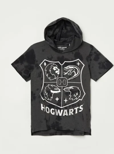 FAME FOREVER Boys Harry Potter Graphic Print Hooded T-shirt
